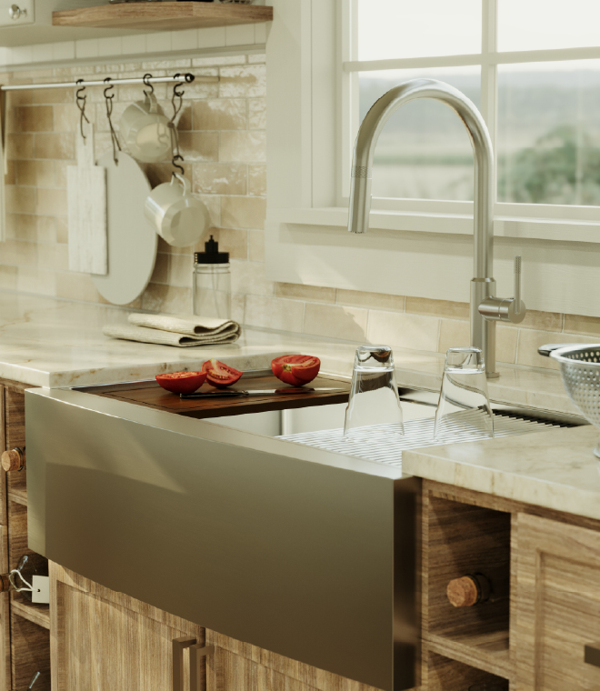 Farmhouse Apron Front Sink: Classic Profile, Comfortable Use