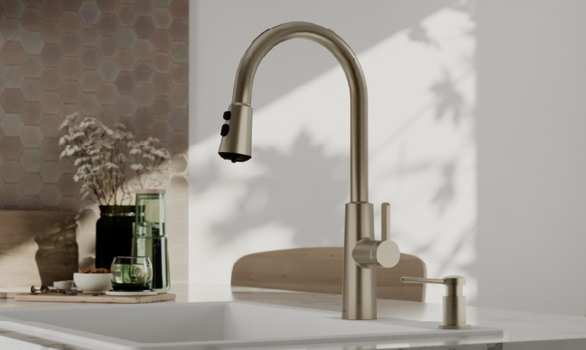 Tapered Profile and Flat Lever Handle in Spot-Free PVD Finishes
