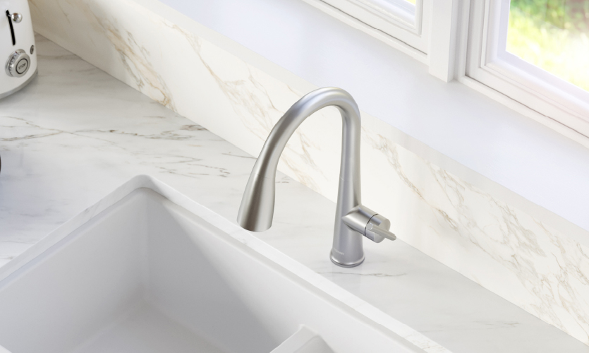 Dual Function Spray Head and Contemporary High Arc Profile