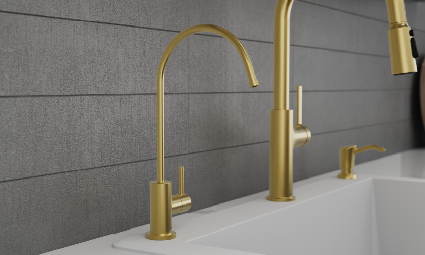 Compact Secondary Faucet Designed to Pair with Primary Kitchen Faucets