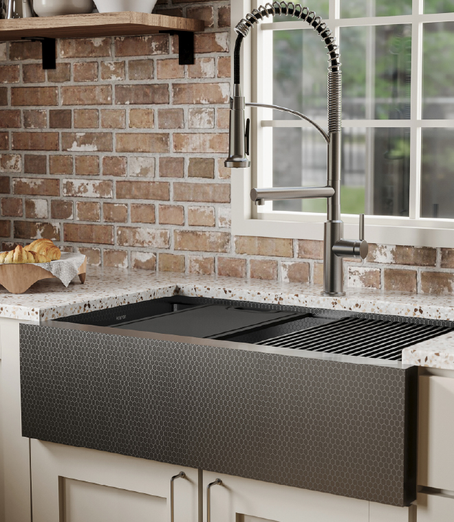 Karran Matrix Steel Apron Front Workstation Sink