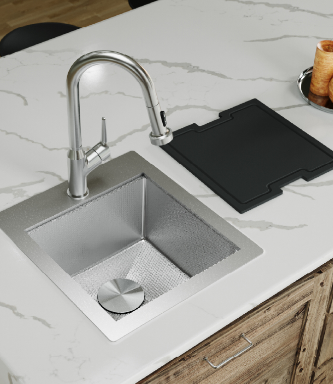 Karran Matrix Steel Top Mount Workstation Sink