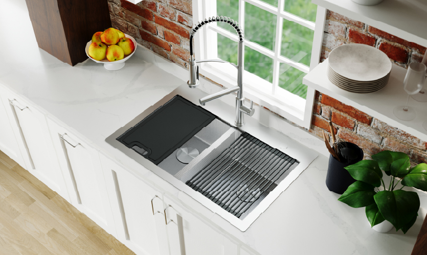 Integrated Workstation Ledge and Accessories