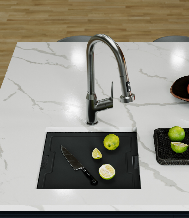 Karran Matrix Steel Undermount Workstation Sink