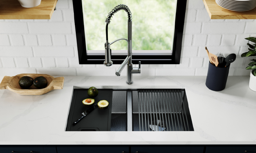 Integrated Workstation Ledge and Accessories