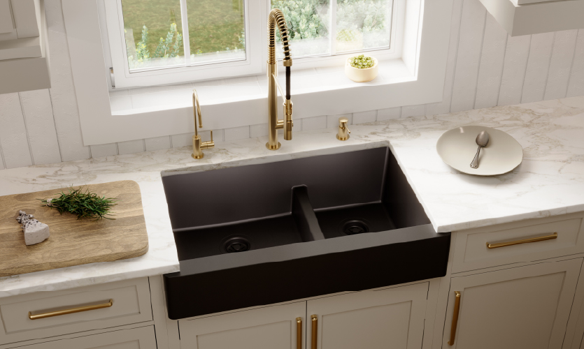 A Large Main Basin and a Smaller Prep Bowl
