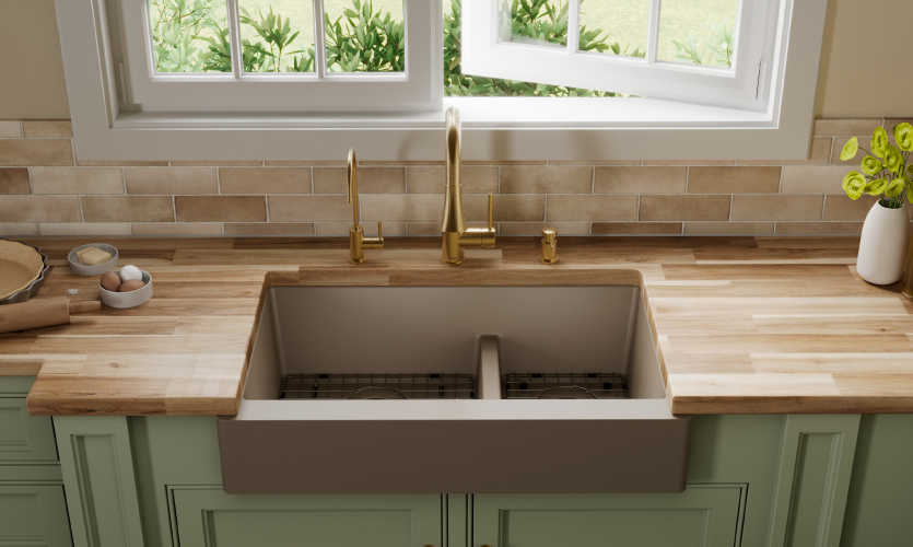 A Large Main Basin and a Smaller Prep Bowl