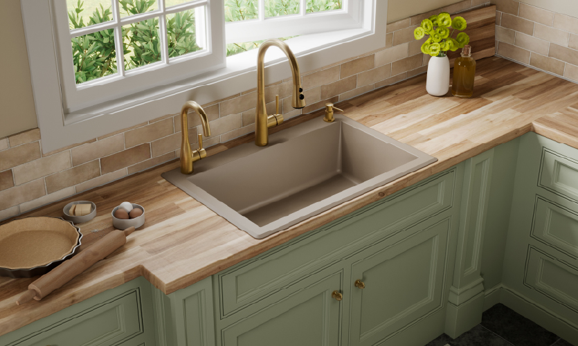 A Large Single Bowl with Room to Work