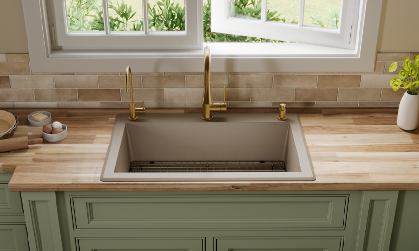 A Large Single Bowl with Room to Work