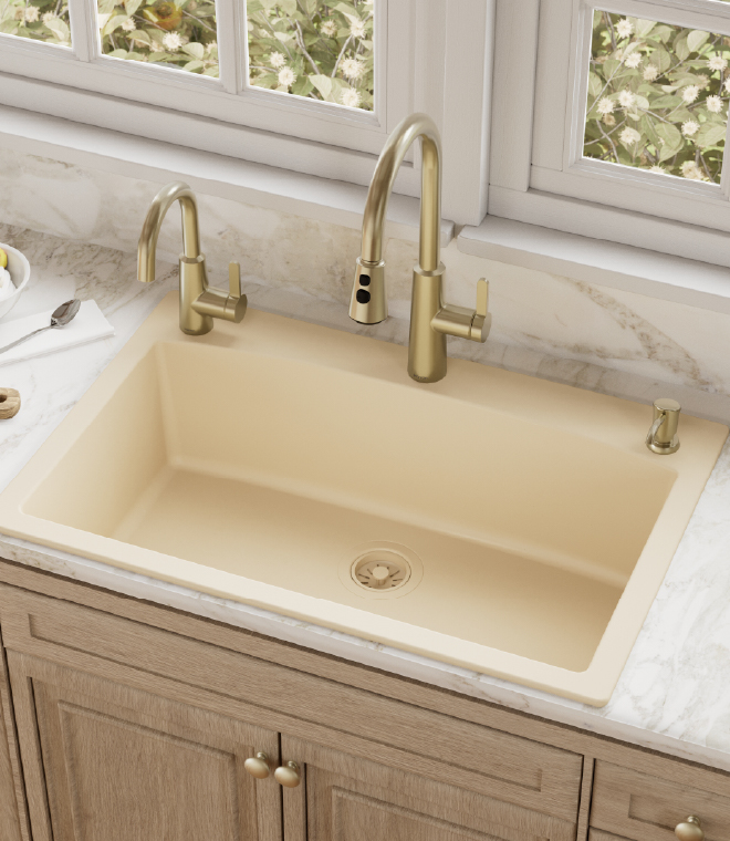 Karran Quartz Top Mount Single Bowl Kitchen Sink