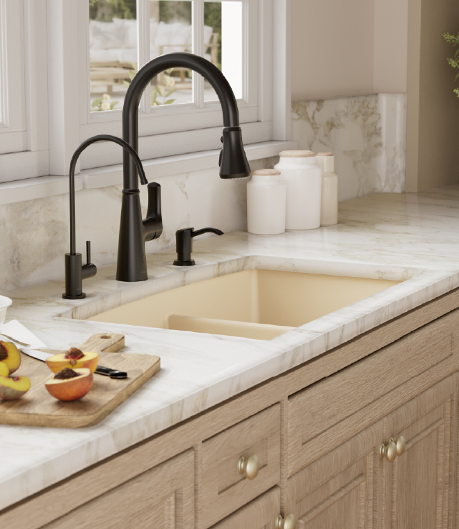 Karran Quartz Undermount Large/Small Bowl Kitchen Sink