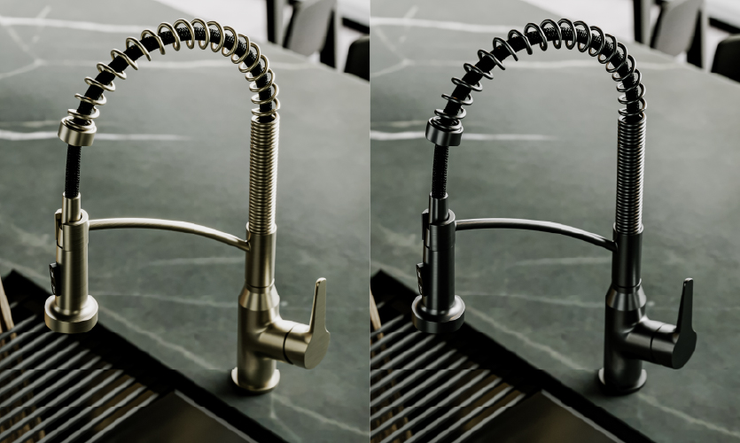 Swivel Sprayer Connector + 360° Spout: Full Coverage, Smoother Movement