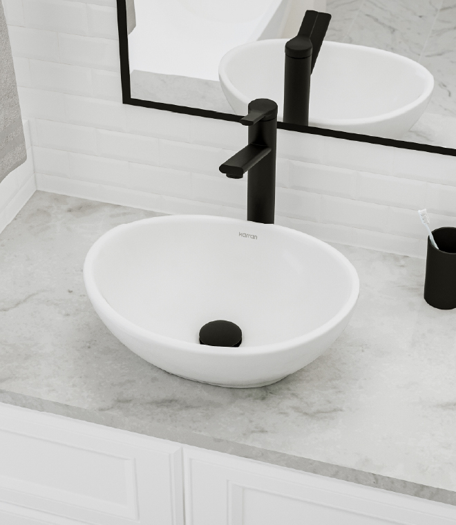 Karran Valera Vitreous China Vessel Bathroom Sink