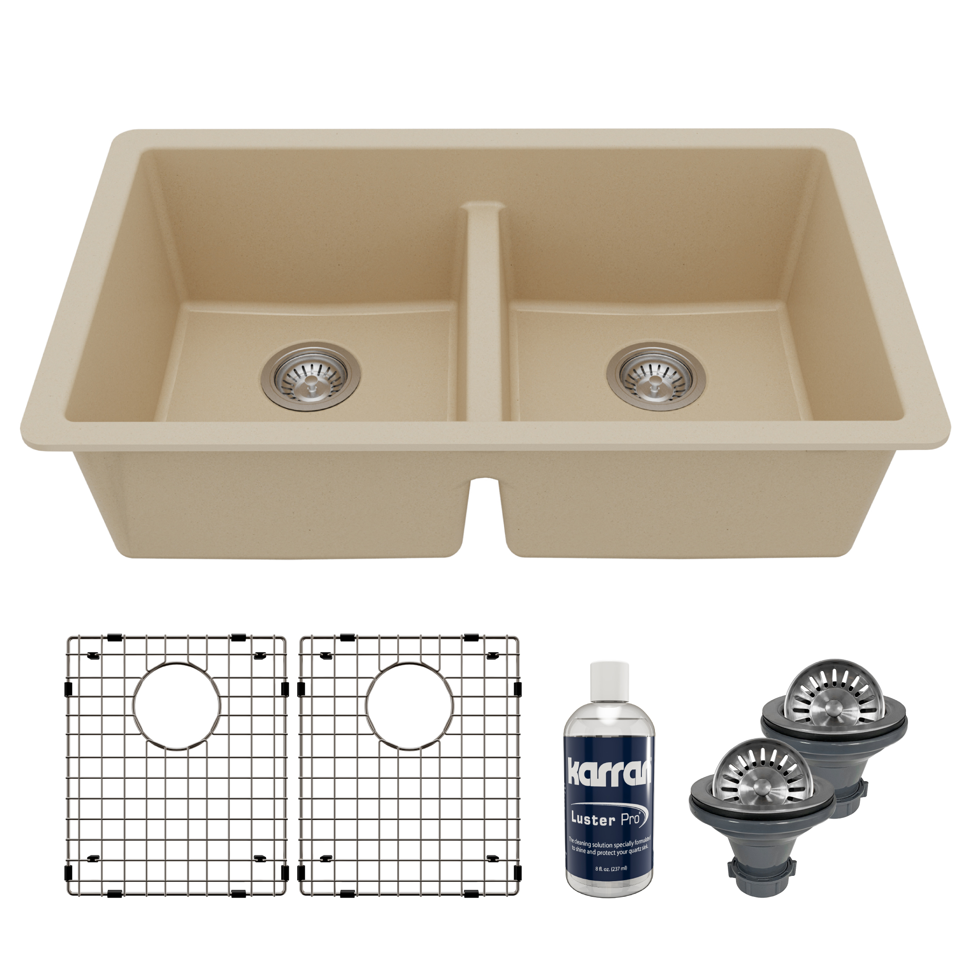 Karran USA | QU-810 Undermount Quartz Composite 32 inch Double